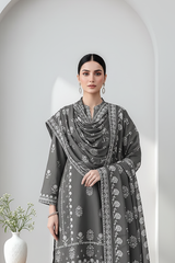 03 Piece Unstitched Textured Heavy Weight Printed Marina - Design 25