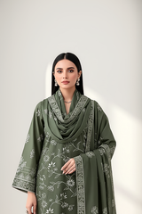 03 Piece Unstitched Textured Heavy Weight Printed Marina - Design 28