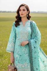 03 Piece Stitched Printed Embroidered Lawn