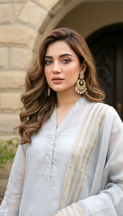 03 Piece Ready to wear Embroidered