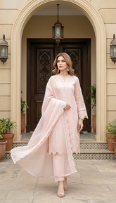 03 Piece Ready to wear Embroidered