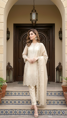 03 Piece Ready to wear Embroidered