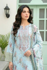 03 Piece Unstitched Printed Lawn - Design 7