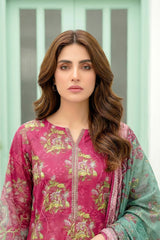 03 Piece Unstitched Printed Lawn - Design 9