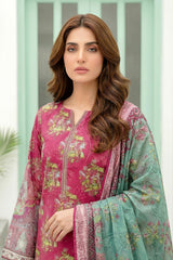 03 Piece Unstitched Printed Lawn - Design 9