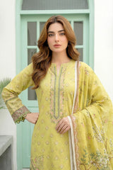 03 Piece Unstitched Printed Lawn - Design 6