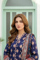 03 Piece Unstitched Printed Lawn - Design 8