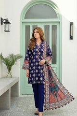 03 Piece Unstitched Printed Lawn - Design 8