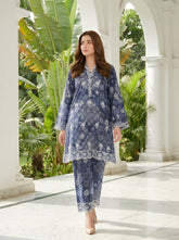 02 Piece Unstitched Printed Embroidered Shirt & Trouser - View 3 - Lakhany