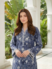 02 Piece Unstitched Printed Embroidered Shirt & Trouser - View 4 - Lakhany