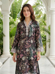 02 Piece Unstitched Printed Embroidered Shirt & Trouser - View 4 - Lakhany