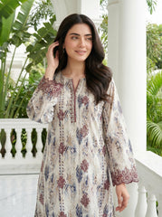 02 Piece Unstitched Printed Embroidered Shirt & Trouser - View 2 - Lakhany