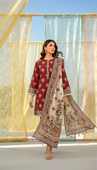 03 Piece Stitched Printed Lawn