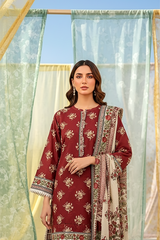 03 Piece Unstitched Printed Lawn - Design 26