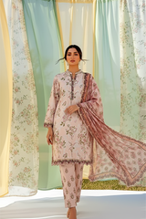 03 Piece Unstitched Printed Lawn - Design 27