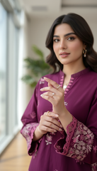 02 Piece Unstitched Embroidered with Shirt & Trouser - View 4 - Lakhany