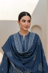 03 Piece Unstitched Pashmina Printed - Design 24