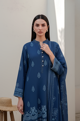 03 Piece Unstitched Pashmina Printed - Design 22