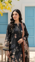 03 Piece Stitched Printed Lawn