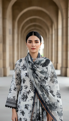 03 Piece Stitched Printed Lawn