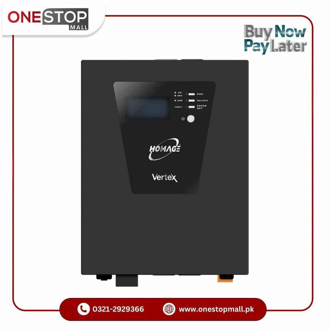 Homage Vertex SOLAR SUPPORTED INVERTER HVS 2414SCC 1200VA 1800W 12VDC 230VA Brand Warranty