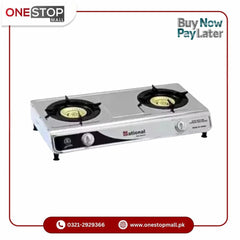 National Gas Stove Lpg NA-400 2 Burner Stainless Steel Body Fully Auto Ignition