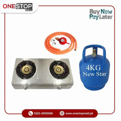 Murphy GD-402 LPG Gas Stove New Star 4 KG Cylender Gas Pipe Regulator Winter Deal