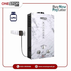 Hanco Instant Water Heater Model 7G3 LPG 7 Liters Dual Ignition Gas Geyser Brand Warranty