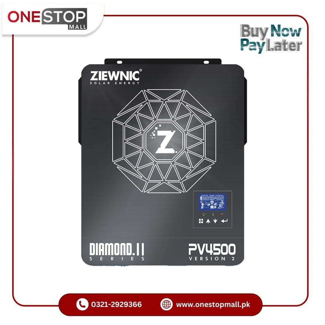ZIEWNIC DIAMOND Solar Hybrid Inverter 6G 3.2KVA (PV4500) 100% Pure Sine Wave Solar Inverter 5 Years Brand Warranty - Onestopmall.pk
