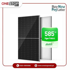 Jinko Tiger Neo N-type 585 Watt BIFACIAL MODULE WITH DUAL GLASS 30 Year Linear Power Warranty Only Karachi