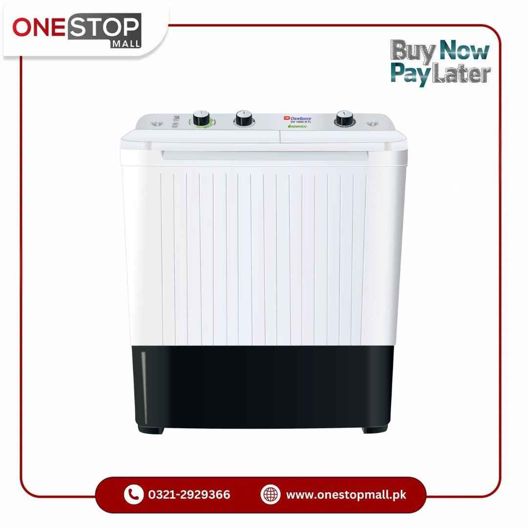 Dawlance Semi Automatic Washing Machine DW 10600 12 Kg Twin Tub Deep Water Fall Technology 10 Years Brand Warranty