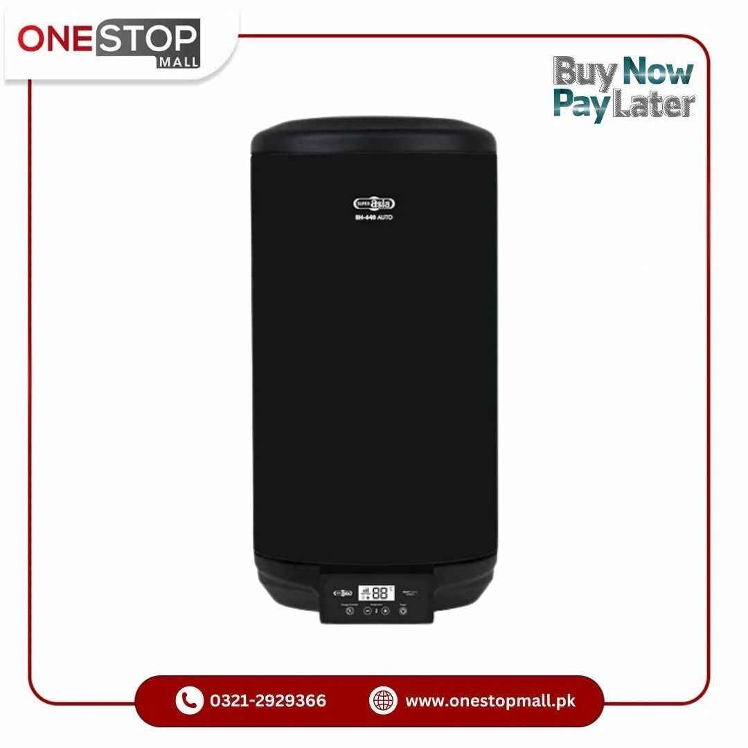 Super Asia Solar Electric Water Heater EH-640 Auto (Smart Series)44 Litre Long life Encoloy Element Adjustable Temperature Controller Variable Energy Controller Brand Warranty