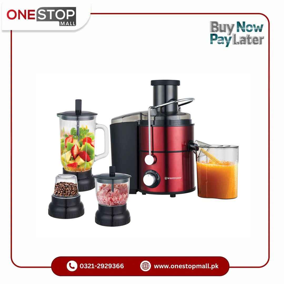 Westpoint Deluxe Kitchen Chef WF-1834 Juicer Blender Grinder (4 in 1) Brand Warranty