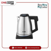 Super Asia Ek-1520 Electric Kettle Stainless Steel Kettle With Blue Indicator Brand Warranty
