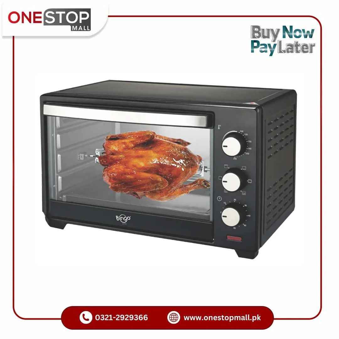 Bingo Oven Toaster OT-34R 34Ltr Black Temperature Control Rotisserie Function Brand Warranty