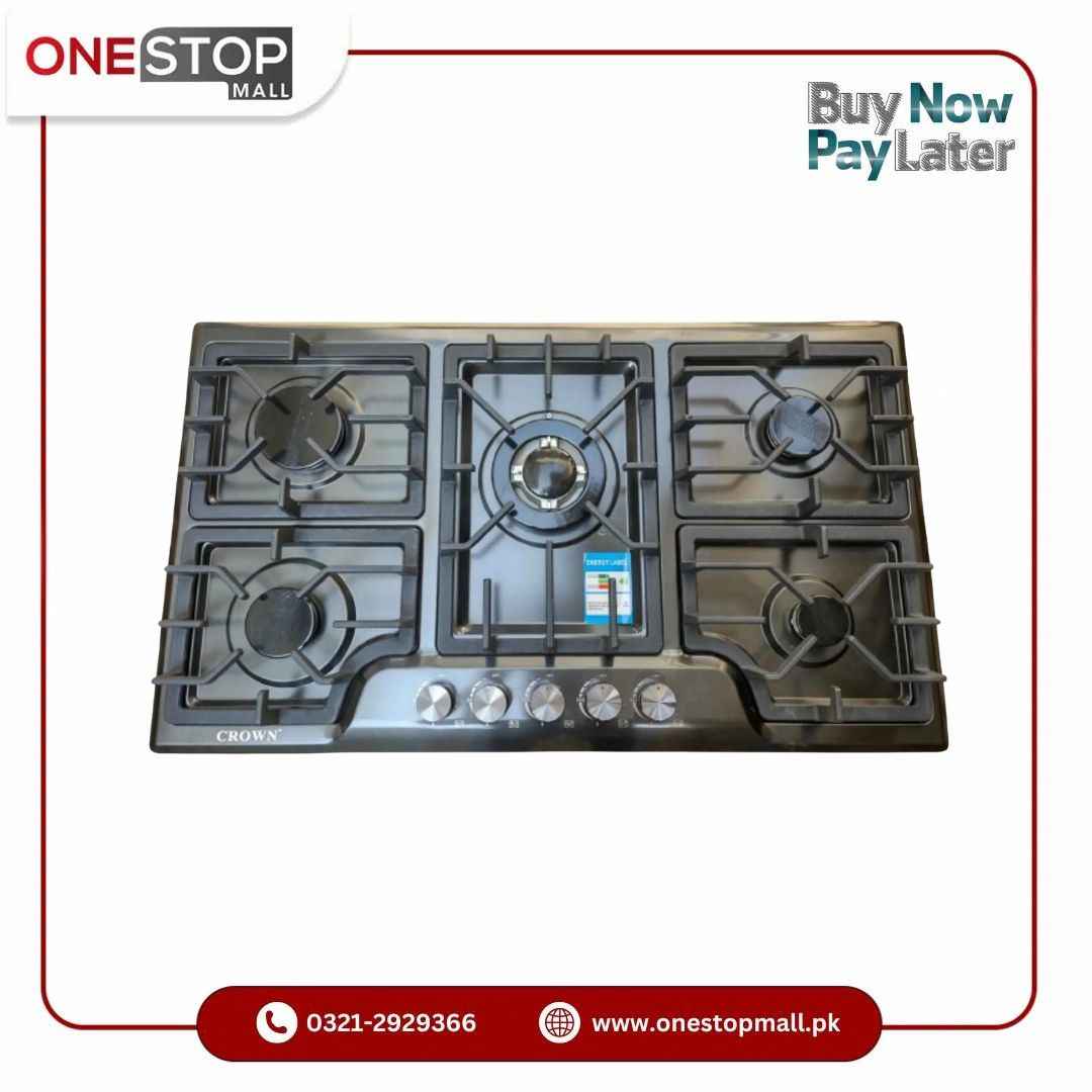 Crown CR-1B Built-In Gas Hob – Single Burner Compact Cooktop for Small Kitchens