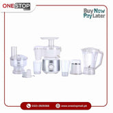 Grace National Food Processor Kitchen Master Unbreakable jug. chopper Dry Mill.Plastic Jar & Vegetable Cutter Meat Blade 2 Year Motor Warranty