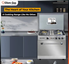 Glam Gas Cooking Range (Gas) BAKER’S 27 Full Stainless Steel Auto Ignition System" (Natural Gas & LPG) Brand Warranty - Onestopmall.pk