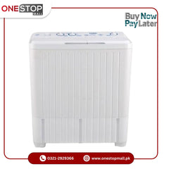 Haier HWM 75-AS Semi Automatic Twin Tub Washing Machine High Efficiency & Low Noise Brand Warranty - Onestopmall.pk