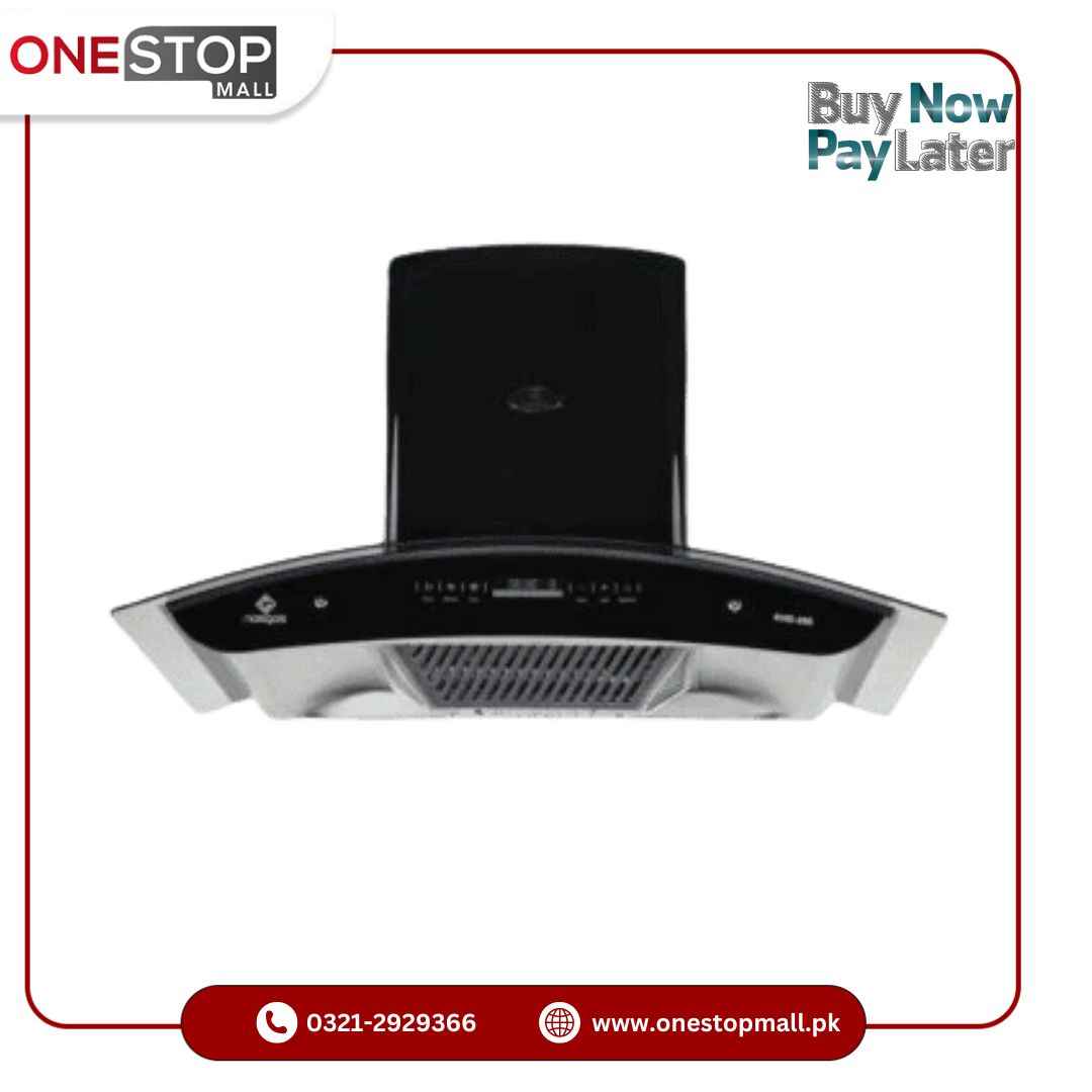 Nasgas Kitchen Hood KHD-280 35inch Touch Panel Front & top 5mm Tempered Glass 1 Year Brand Warranty