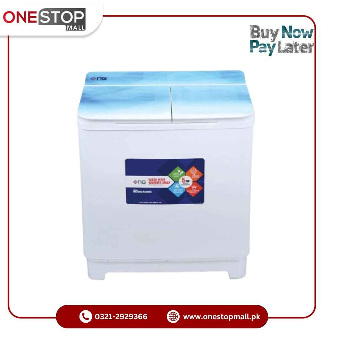 Nasgas Washing Machine NWM-501 Glass top with digital printing tempered glass 3mm thickness 1 Brand Warranty