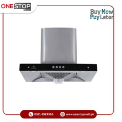 Nasgas Kitchen Hood 27 INCH KHD-265 HandSensor Touch button operating system Panel Front Tempered Glass Chimney - Onestopmall.pk