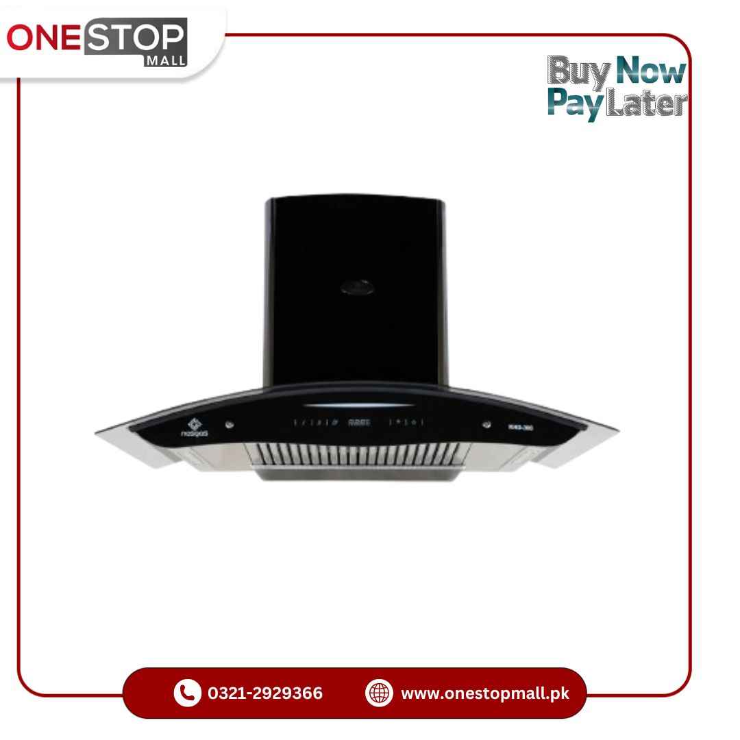 Nasgas Kitchen Hood KHD-300 35inch Touch Panel Front & top 5mm Tempered Glass 1 Year Brand Warranty