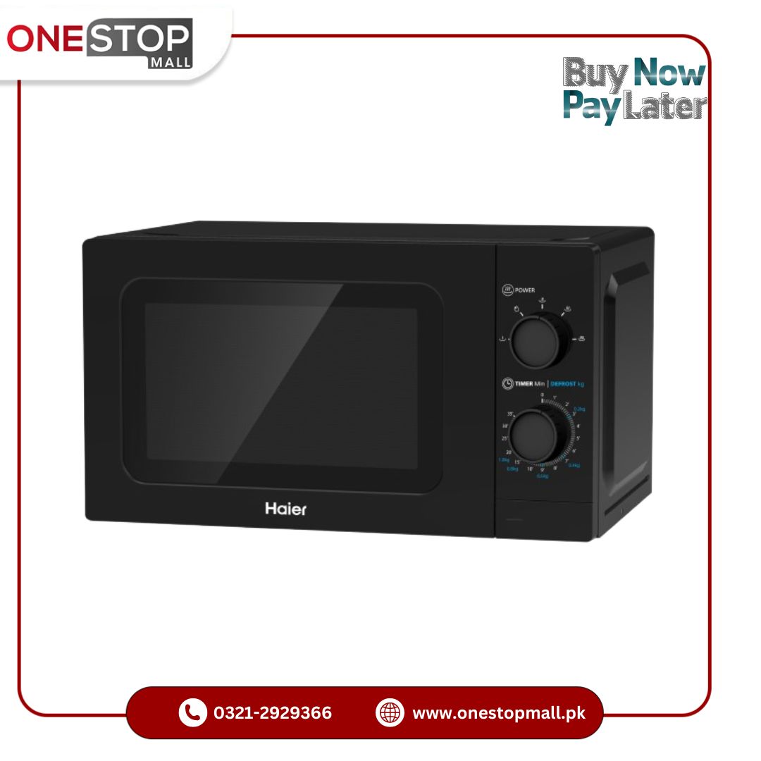 Haier Microwave Oven HMN-20MXP6 20L Solo Alarm Signal+ Halogen Interior Light+ Mechanical Rotary Control Oven Brand Warranty - Onestopmall.pk