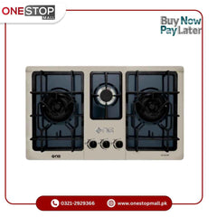 Nasgas Built In Hobs DG-444 BK (Steel Top) Heavy gauge double shade non magnet steel top 1 Year Brand Warranty