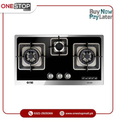 Nasgas Built In Hobs DG-226 (Glass Top) 8mm Thick Square Shape Tempered Glass Top 1 Year Brand Warranty