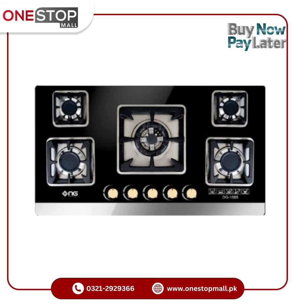 Nasgas Built In Hob DG-GN5 555 (Glass Top) 10 mm Thick Square Shape Tempered Glass 1 Year Brand Warranty