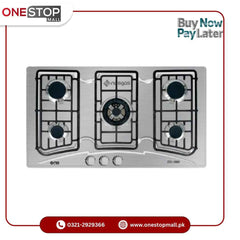 Nasgas Built In Hob DG-555 (Steel Top) Heavy gauge non magnet steel top 1 Year Brand Warranty