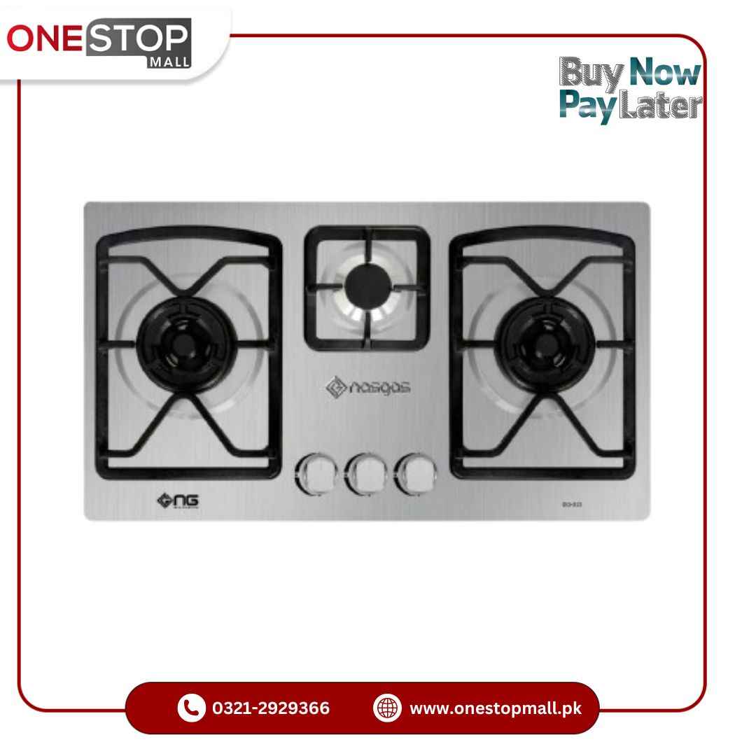 Nasgas Built In Hobs DG-333 Regular Heavy Gauge Steel top 1 Year Brand Warranty