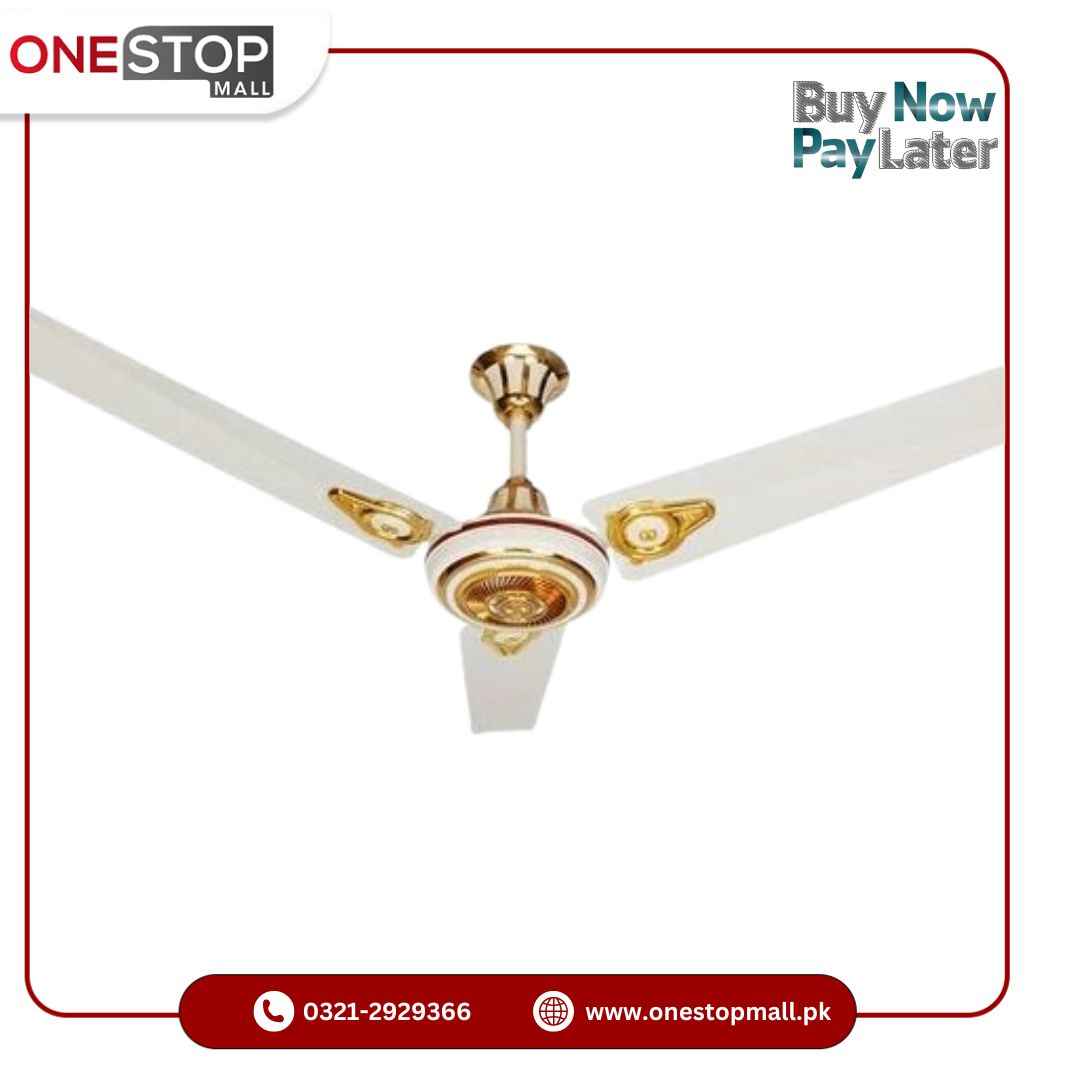 Super Asia Ceiling Fan 56 Inch Saver Gold Modle High Grade Electrical Silicon Steel Sheet Brand Warranty